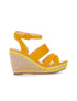Compensées en simili uni - moutarde - 1