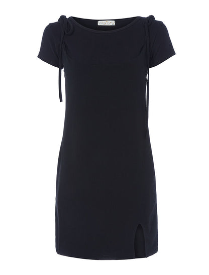 Robe moulante et t-shirt côtelé - noir - 3