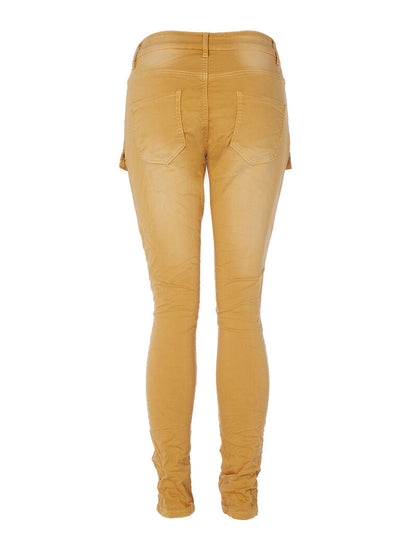 Jean style sarouel à poches avant boutonnées - orange - 2