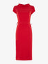Robe droite à col tombant - rouge - 1