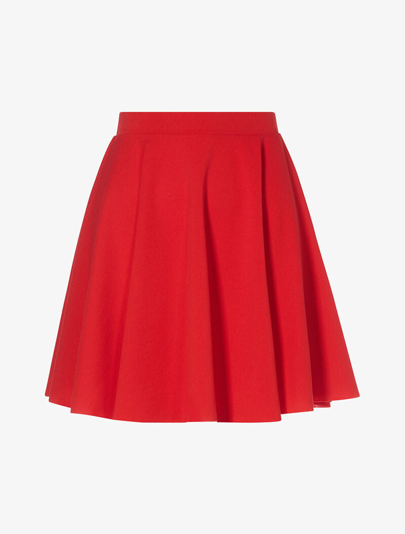 Jupe basique évasée - rouge - 4