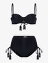 Bikini taille haute à corsage - noir - 3