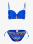 Bikini zig-zag éthnique - bleu roi - 3