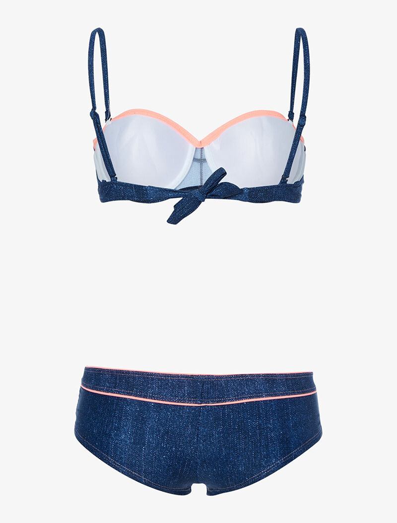 Bikini effet jean - denim foncé - 2