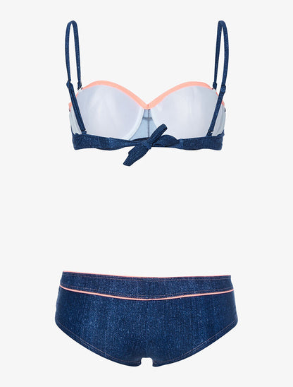 Bikini effet jean - denim foncé - 2
