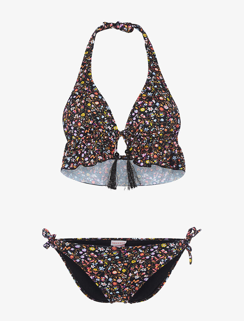 Bikini triangle volanté - noir - 3