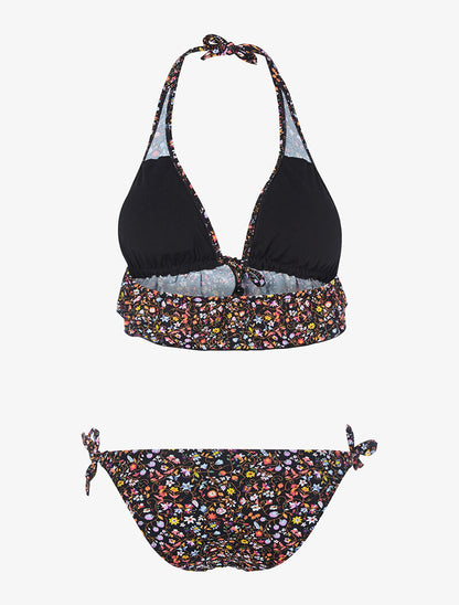 Bikini triangle volanté - noir - 2