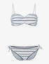 Bikini imprimé éthnique - blanc et noir - 1