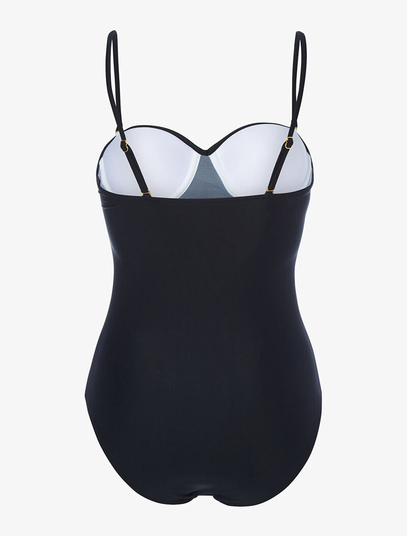 Monokini à bandeau torsadé - noir - 2