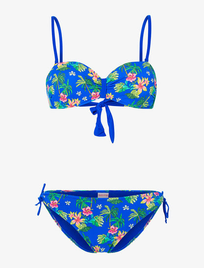 Bikini jungle à balconnet - bleu - 3