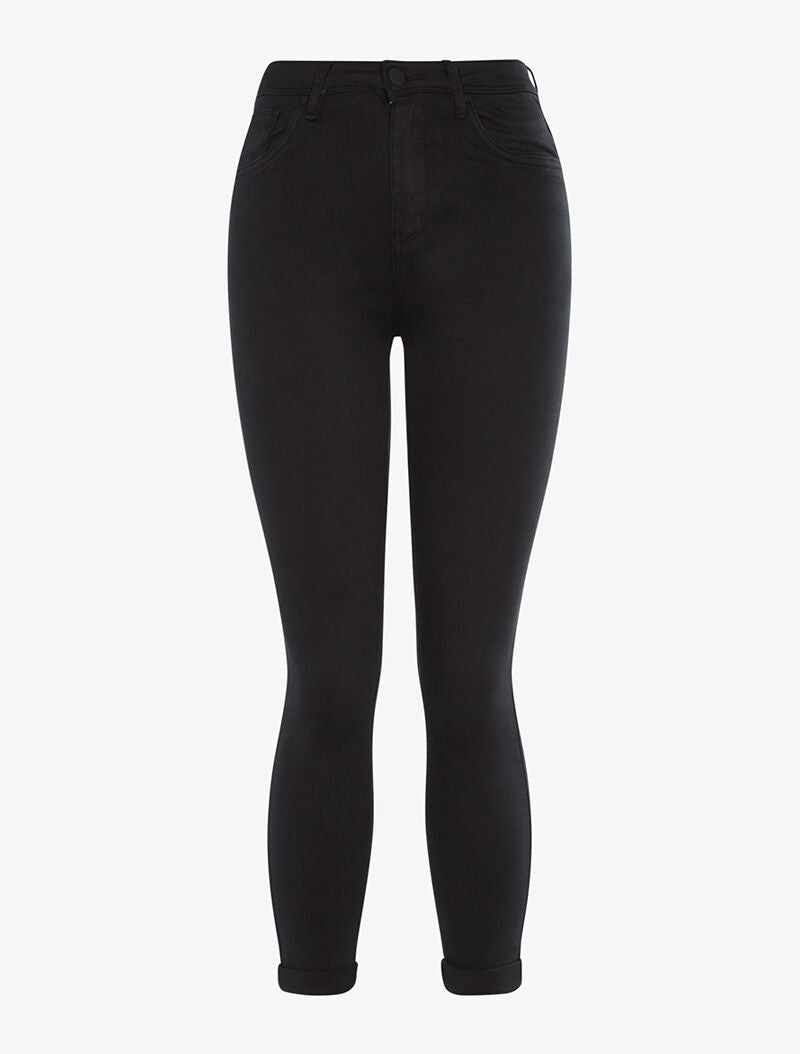 Jean 7/8 skinny taille haute - noir