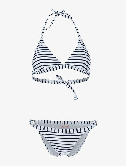 Bikini imprimé marinière - blanc - 1
