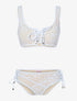 Bikini doublé en crochet - blanc/beige - 1