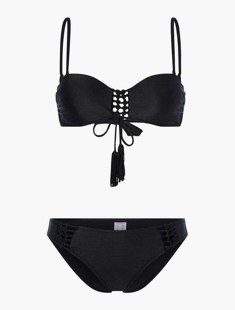 Bikini ajouré irisé - noir - 3