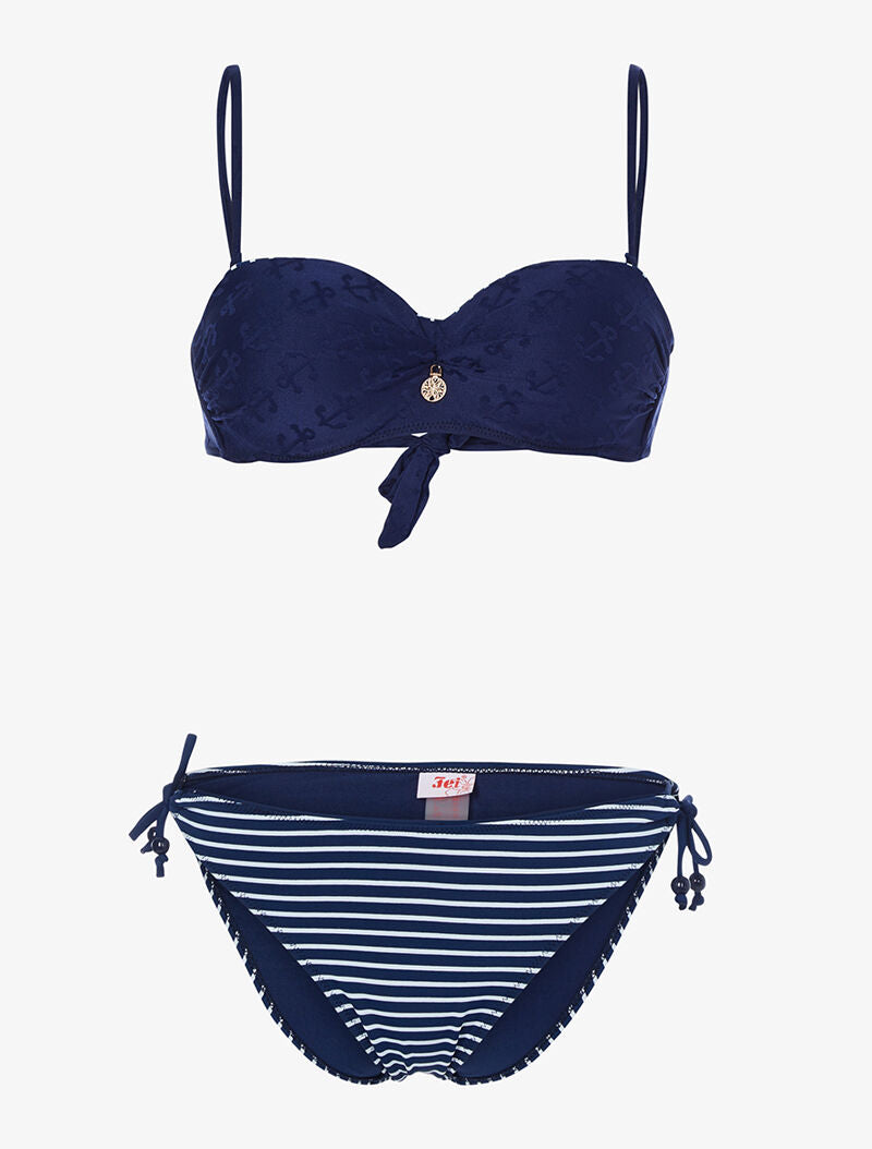 Bikini inspiration marinière - marine - 3