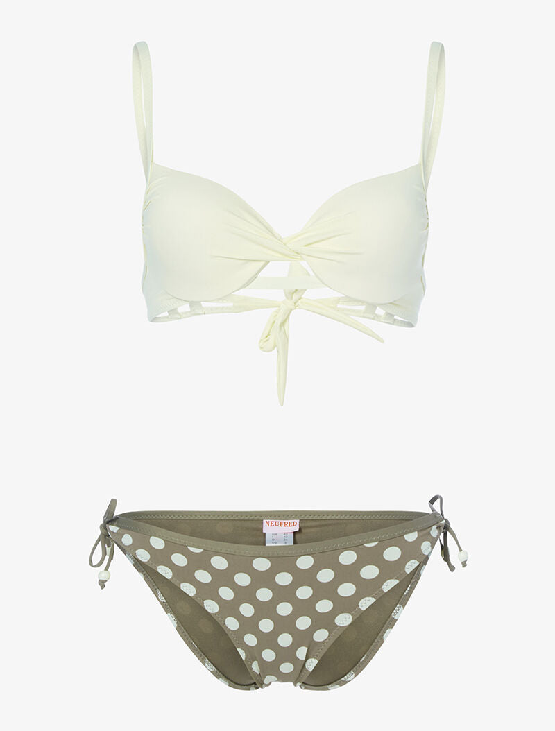 Bikini à imprimé pois - beige/taupe - 3