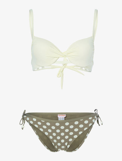 Bikini à imprimé pois - beige/taupe - 3