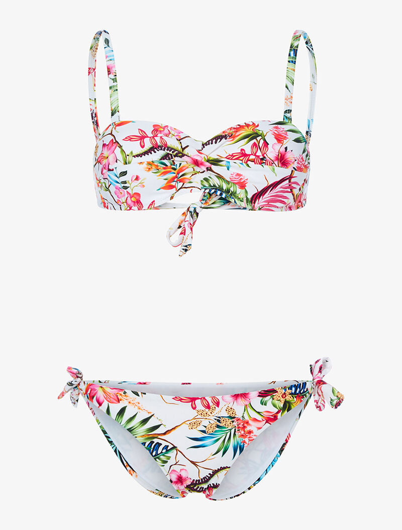 Bikini imprimé tropical - blanc - 3