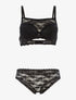 Ensemble SG style brassière en dentelle et culotte - noir - 1