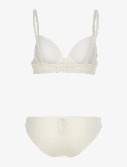 Ensemble SG et tanga en dentelle arrondie - blanc - 2