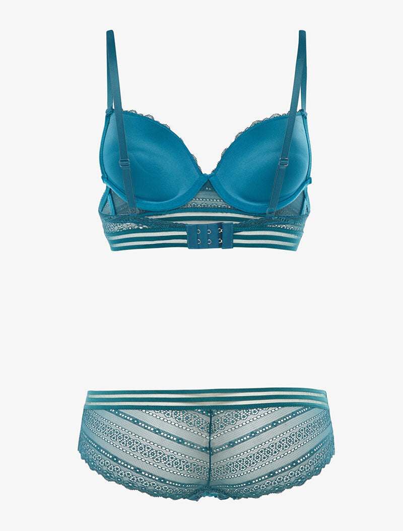 Ensemble SG et shorty à lignes graphiques - bleu canard - 2