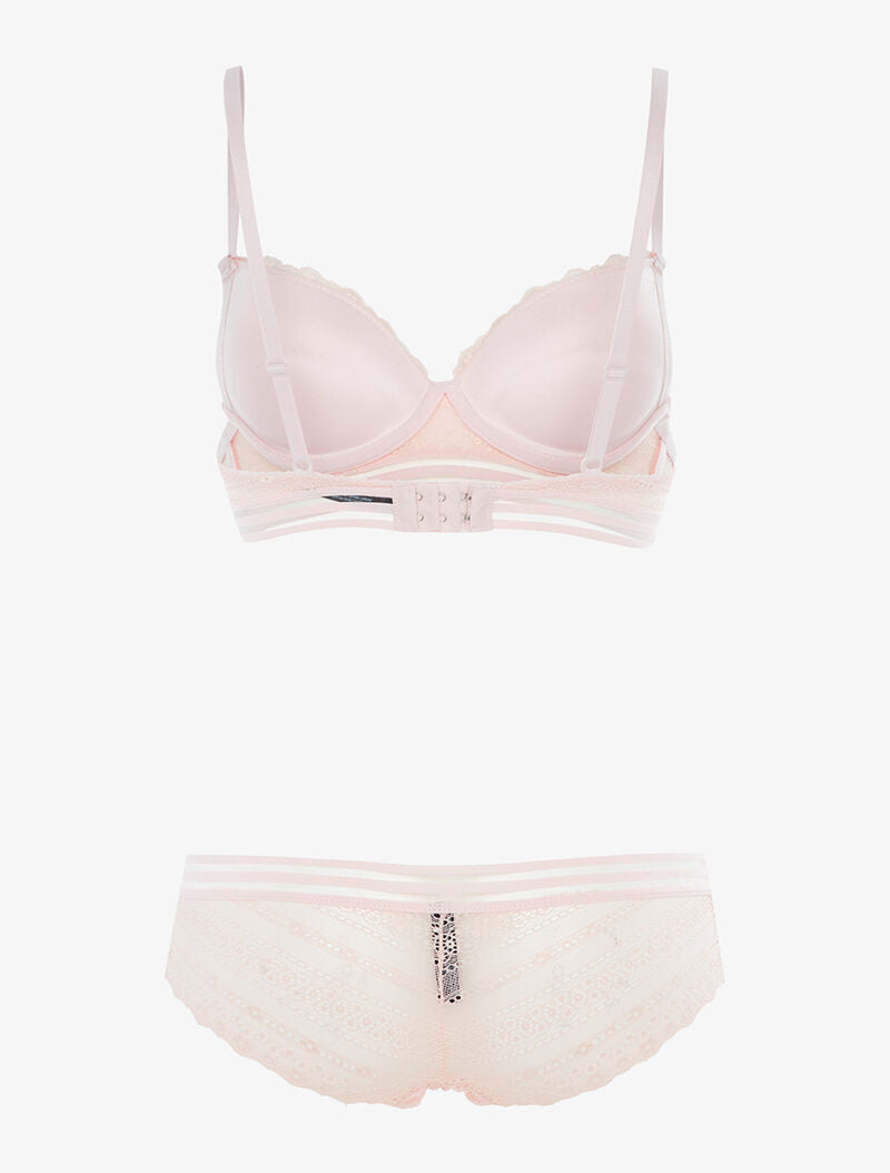 Ensemble SG et shorty à lignes graphiques - rose - 2