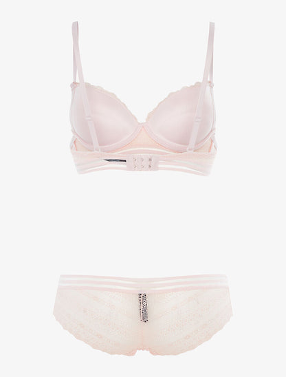 Ensemble SG et shorty à lignes graphiques - rose - 2