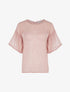 Blouse transparente à liserés argentés - vieux rose - 3
