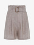 Short taille empire en lin - taupe - 1