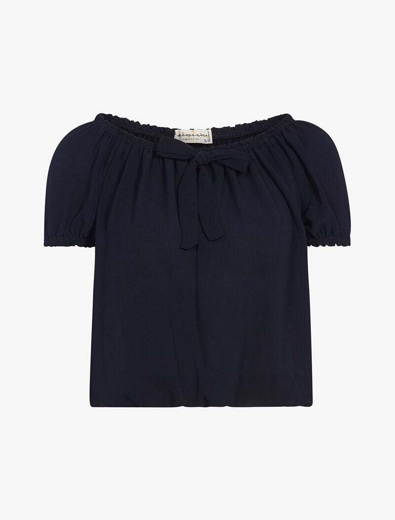 Top boule à épaules nues - marine - 3