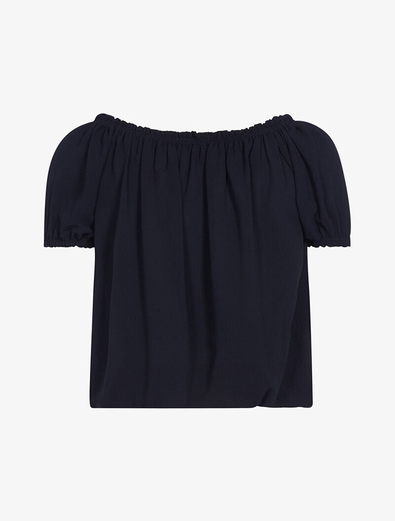 Top boule à épaules nues - marine - 2