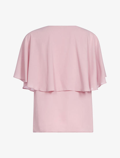 Top style cape en voile fin - rose - 2