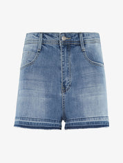 Short à bord délavé - denim clair - 3