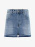 Short à bord délavé - denim clair - 3