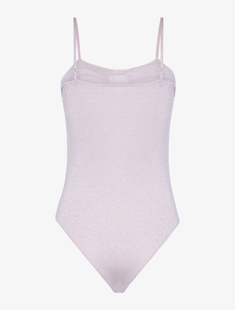 Body pailleté à armature bustier - rose - 2