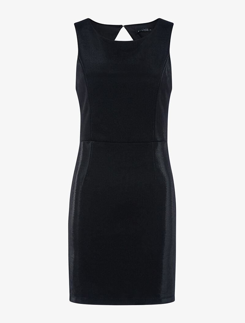 Robe de soirée dos dentelle - noir - 1