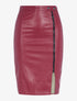 Jupe crayon en simili - bordeaux - 3