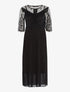 Robe plissée à buste ajouré - noir - 1