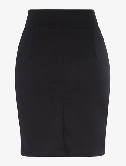 Jupe droite à facettes - argent/noir - 2