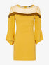 Robe courte volantée - safran - 3