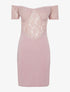 Robe en dentelle ajourée - vieux rose - 1