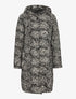 Manteau en laine bouclette mouliné - noir/écru - 3