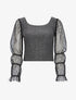 Crop top scintillant - argent - 1