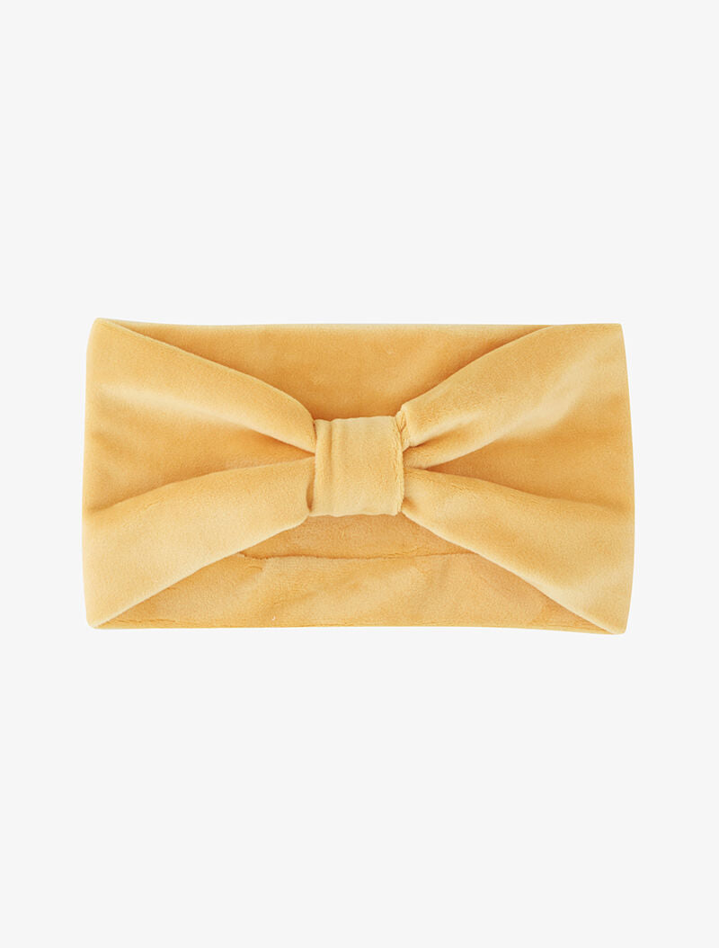 Bandeau effet noué en suédine - jaune - 2