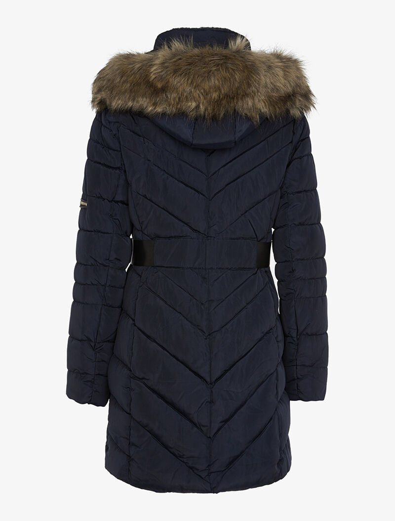 Doudoune basique matelassée en V - marine - 2