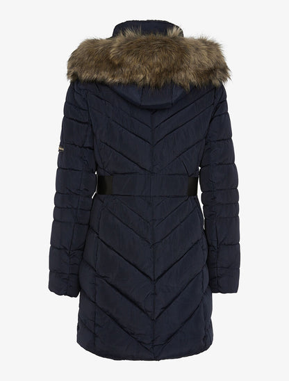 Doudoune basique matelassée en V - marine - 2