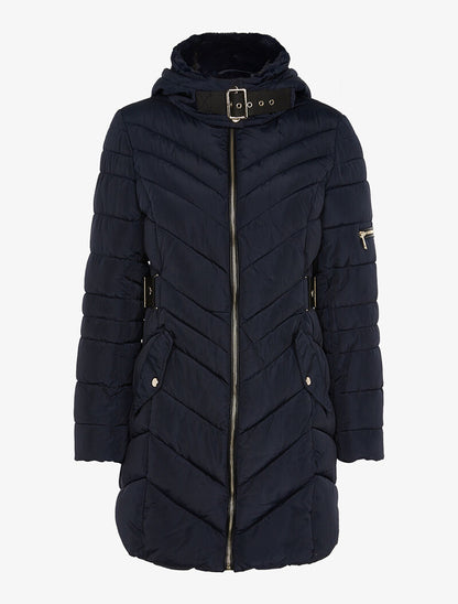 Doudoune basique matelassée en V - marine - 3