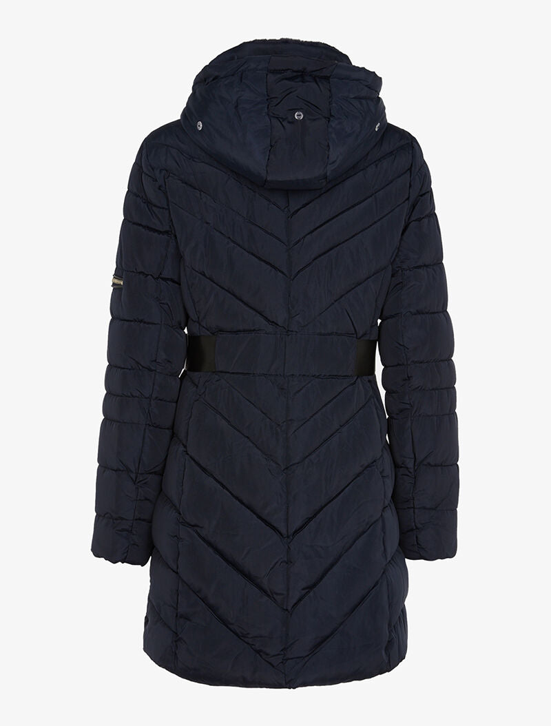 Doudoune basique matelassée en V - marine - 4