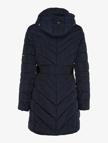 Doudoune basique matelassée en V - marine - 4