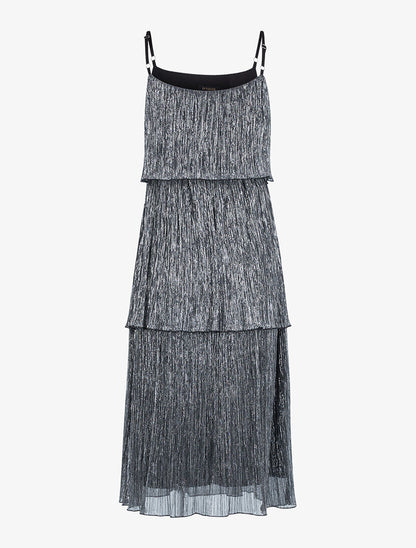 Robe loose à volants lamés - argent - 2